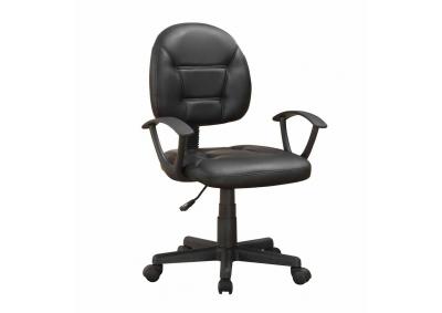 Black Office Chair with Adjustable Seat