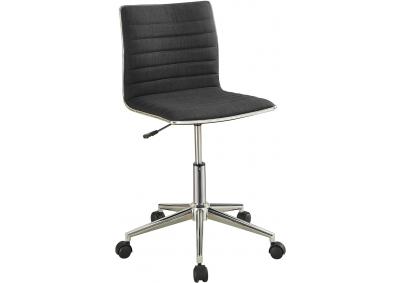Image for Adjustable Office Chair - Black and Chrome