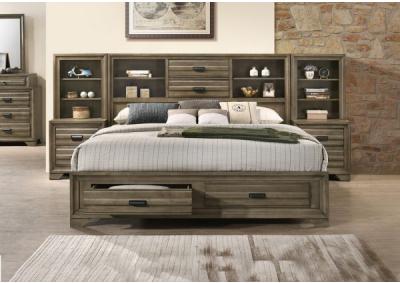 Rodney Storage Bed with Pier Wall - Queen