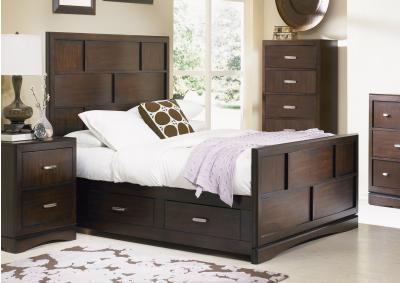 Image for Toro Queen Storage Panel Bed - Brown