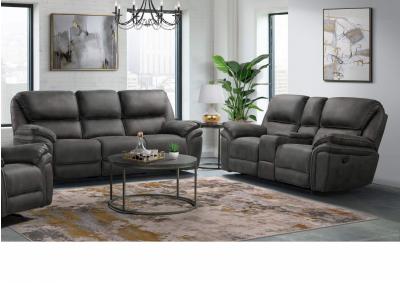 Fontana Dual Reclining Sofa and Dual Reclining Love Seat with Console