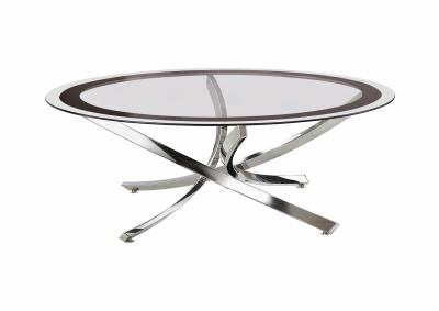 Curve Coffee Table with Glass Top