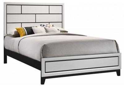 Akerson White Panel Bed  - Queen
