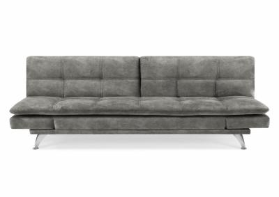 Serta® Grey Casual Convertible Potomac Sofa w/Power Strip