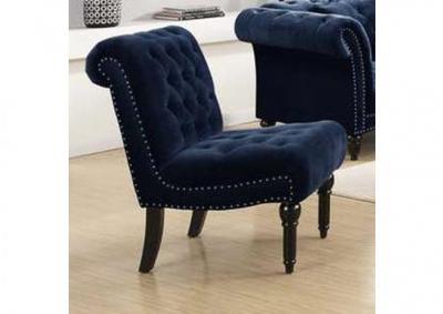 Twain Armless Accent Chair Broadway Navy