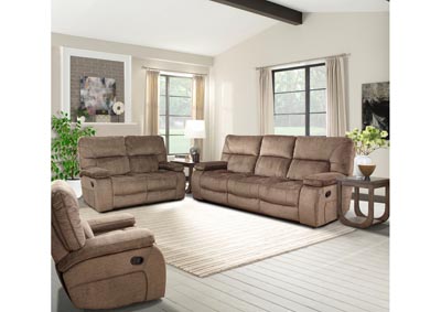 Image for Chapman Triple Reclining Sofa and Dual Reclining Love Seat - Kona Brown