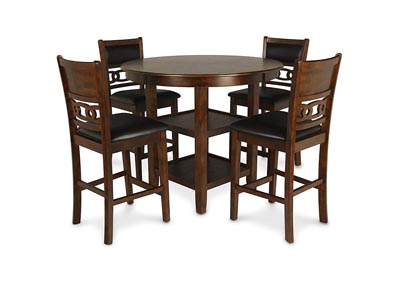 Gia 5pc Counter Height Set - Brown