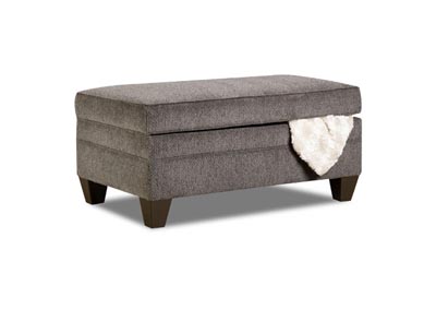 Image for Reagan Storage Ottoman - Albany Pewter