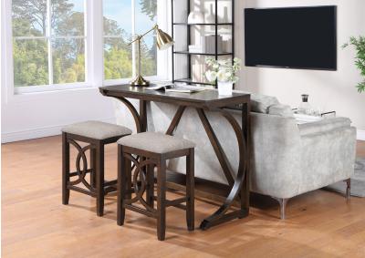 Image for Bella Counter Table with 2 Stools - Cherry