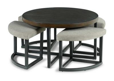Image for Yucaipa Round Nesting Table with 4 Stools