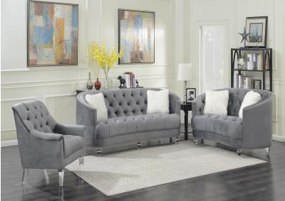 McCall Rounded Sofa and Love Seat - Gray