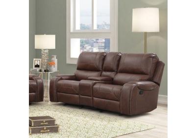 Image for Dodds Dual Reclining Glider Love Seat with Console