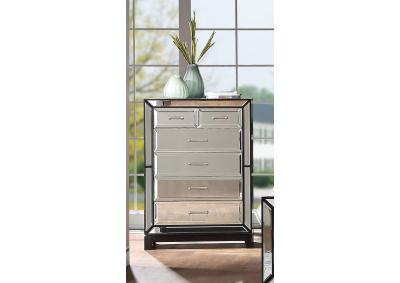 Image for Natalie Mirrored 5 Drawer Chest