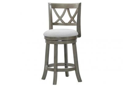 Image for MILLER TRANSITIONAL UPHOLSTERED SWIVEL 29 INCH BAR STOOL WITH LATTICE BACK