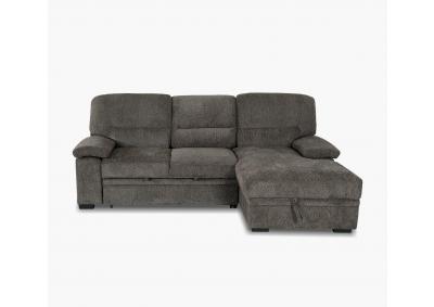 Tessaro Media Sofa with Pull Out - Pop UP Ottoman and Storage Chaise