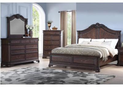 Andrea 4pc Traditional Storage Bedroom Group - Queen