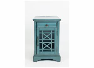 Craftsman Power Chairside Table - Antique Blue