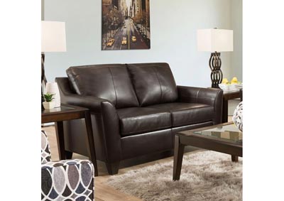 Lane Furniture  Grant Top Grain Leather / Mate Love Seat Bark