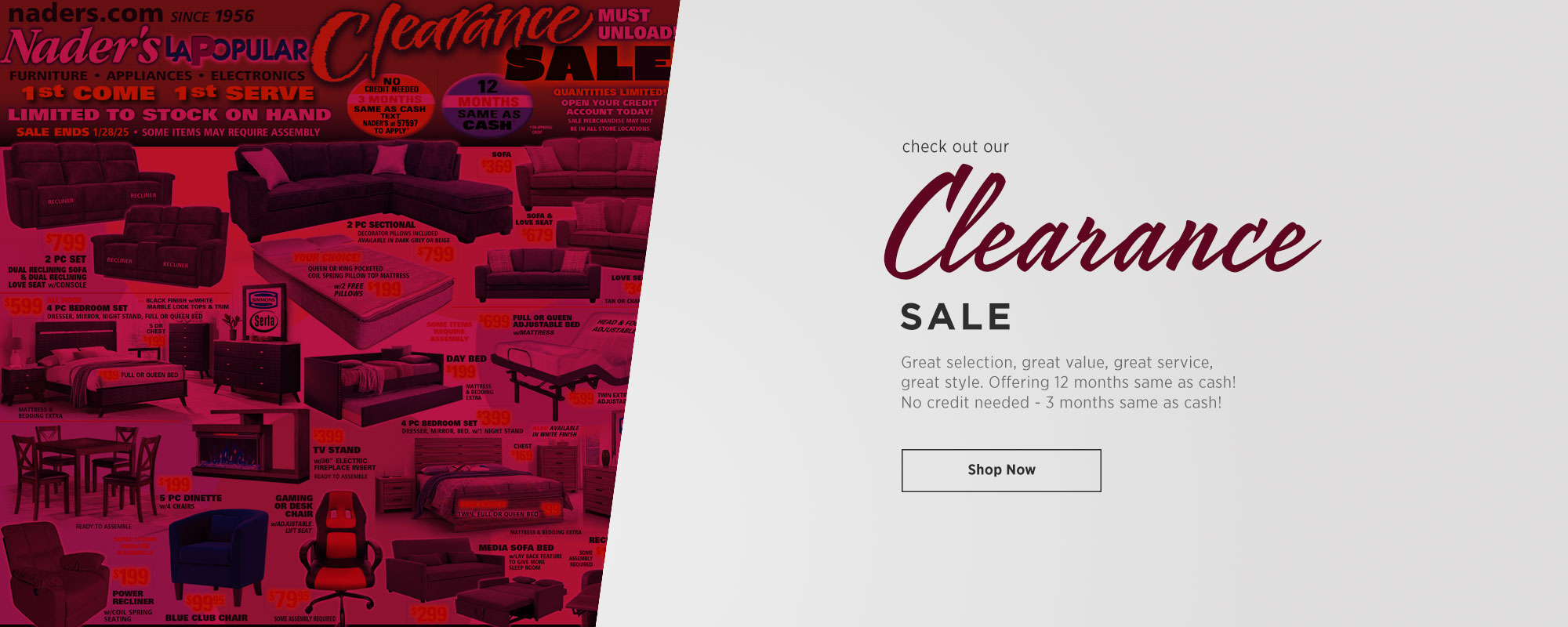 Clearance Sale - Shop Now