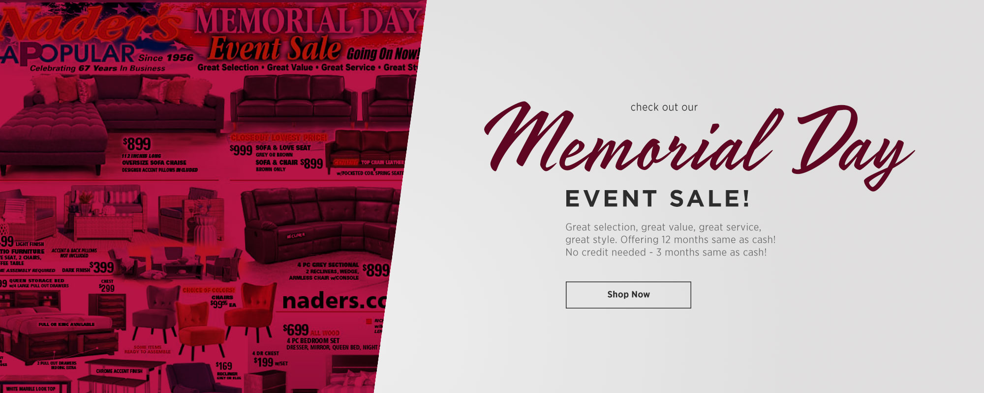 View Our Memorial Event Sale Ad