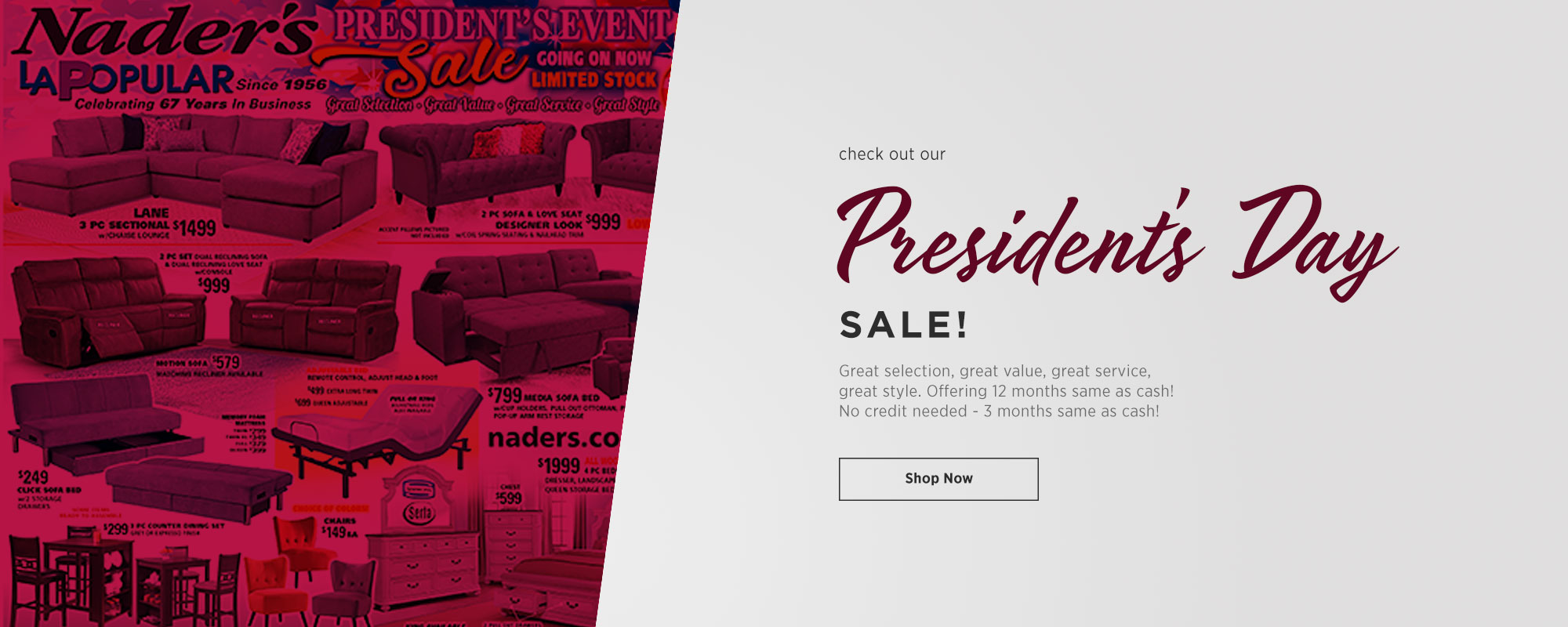 Check out our Presidents Day Sale - Shop now 
