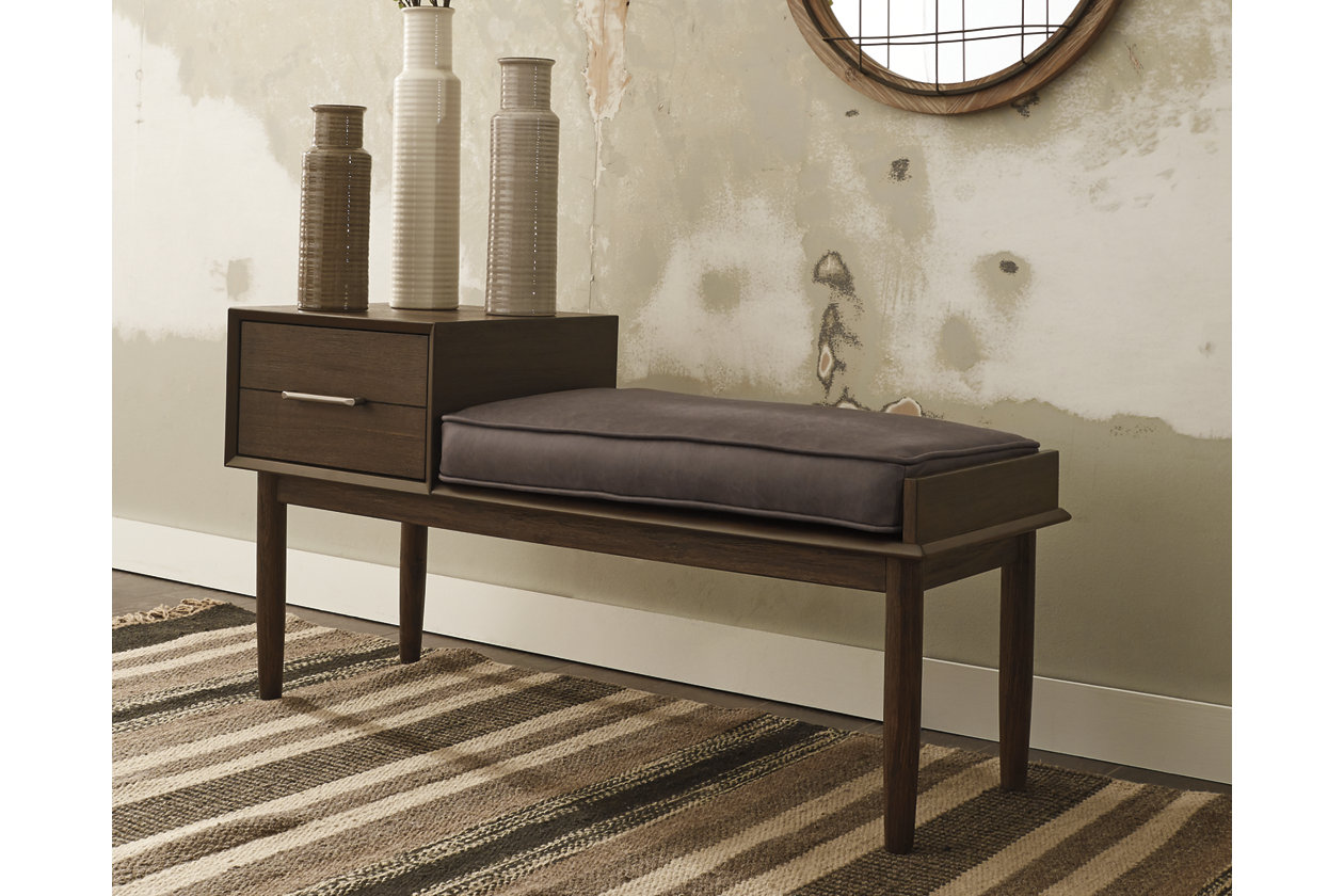 Gavinville Brown Accent Bench,Close Out