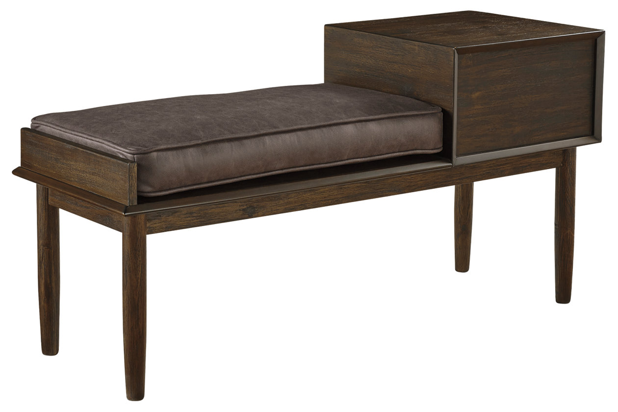 Gavinville Brown Accent Bench,Close Out