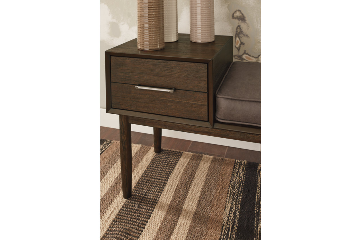 Gavinville Brown Accent Bench,Close Out