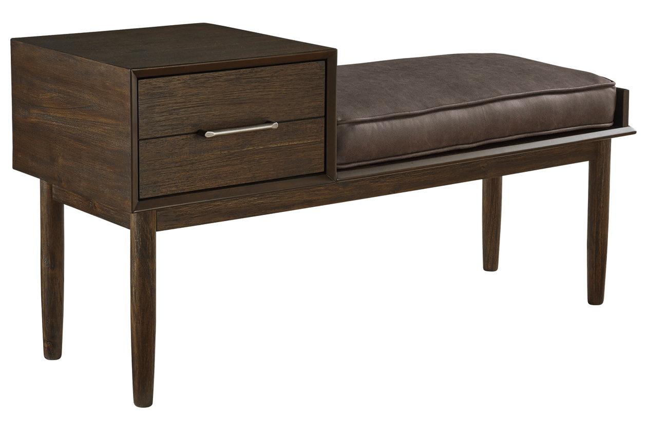 Gavinville Brown Accent Bench,Close Out