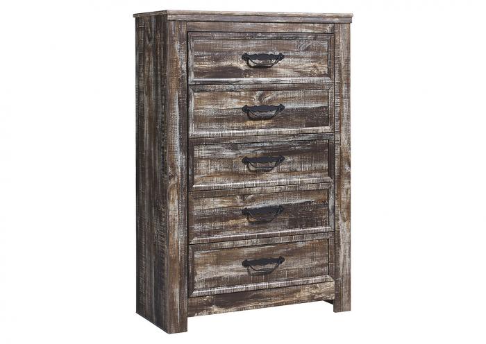 Lynnton Brown Five Drawer Chest,Close Out