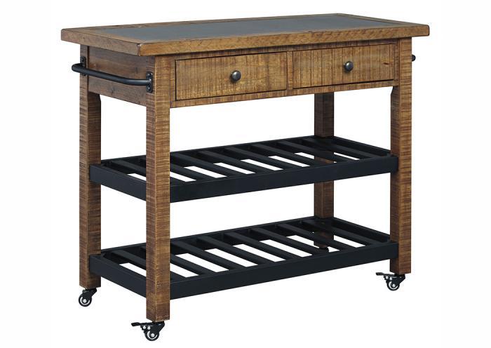 Marlijo Warm Brown Kitchen Cart,Close Out