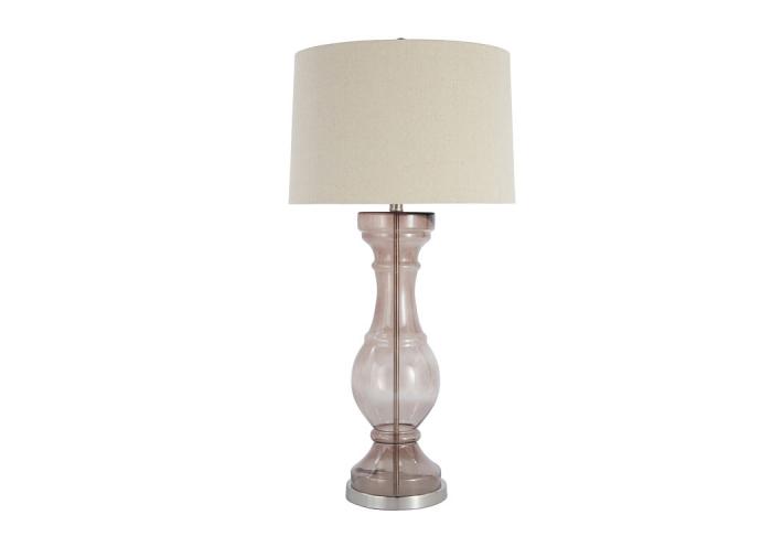 Light Gray Glass Table Lamp,Close Out