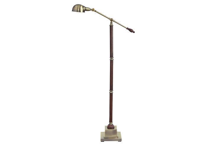 Jabrar Brown/Brass Finish Poly Floor Lamp,Close Out