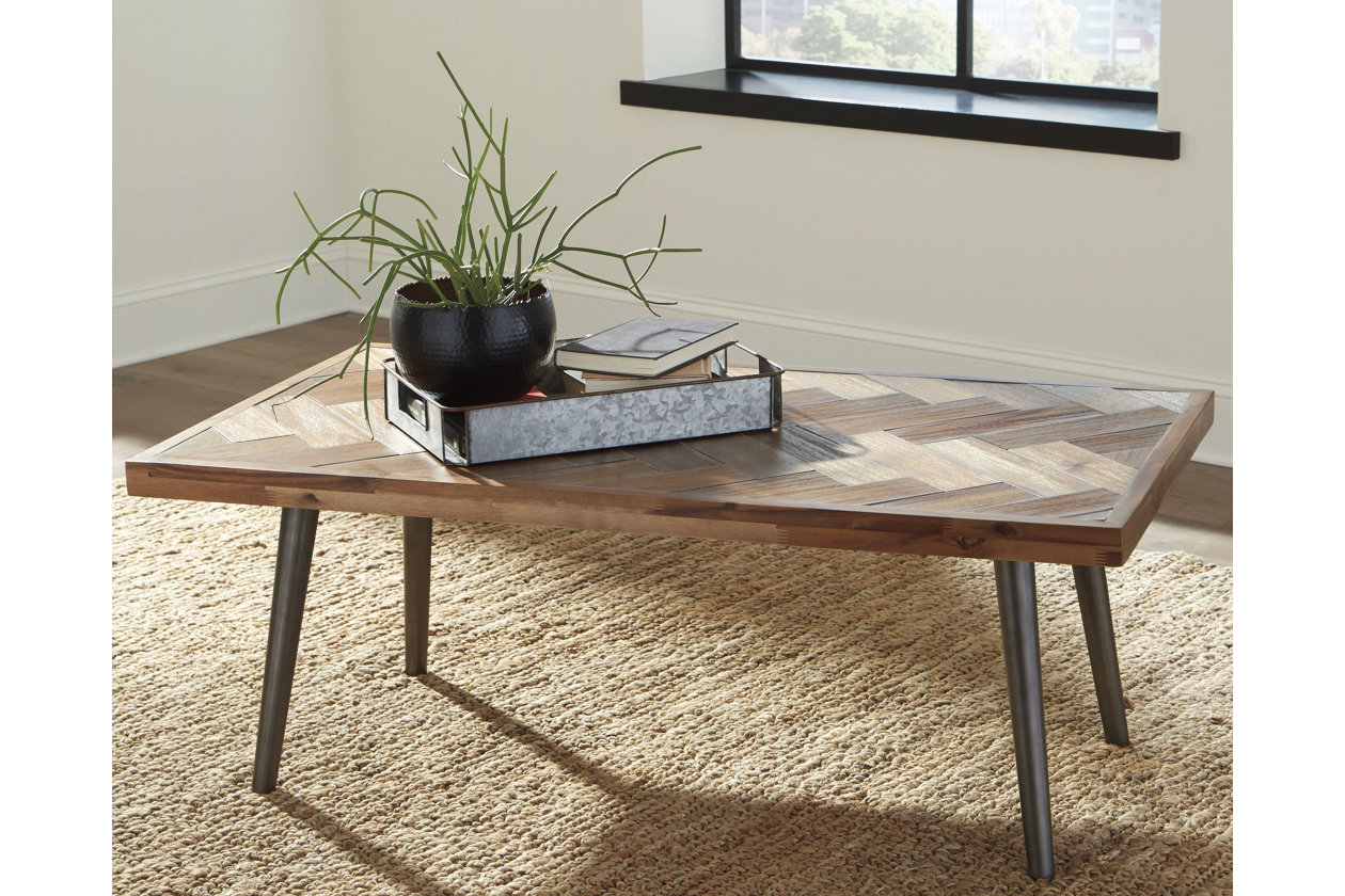 Vantori Light Brown Cocktail Table,Close Out