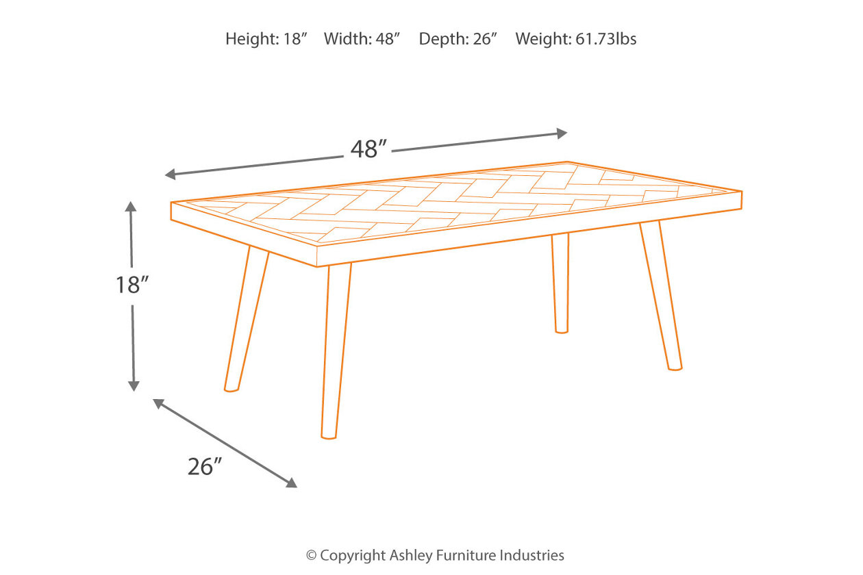 Vantori Light Brown Cocktail Table,Close Out