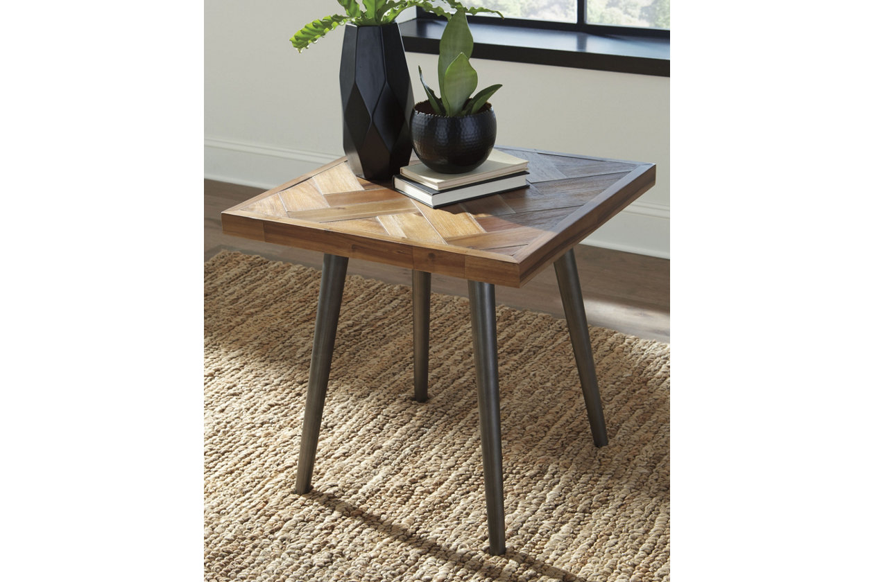 Vantori Light Brown End Table,Close Out