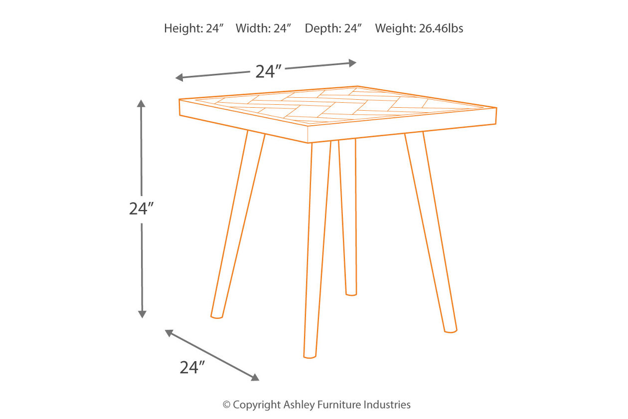 Vantori Light Brown End Table,Close Out