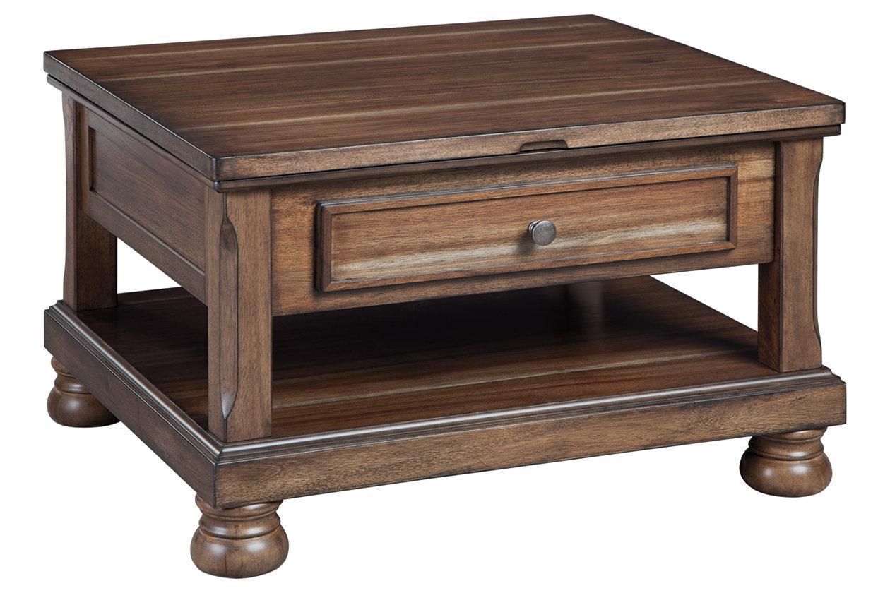 Flynnter Brown Coffee Table w/Lift Top,Close Out