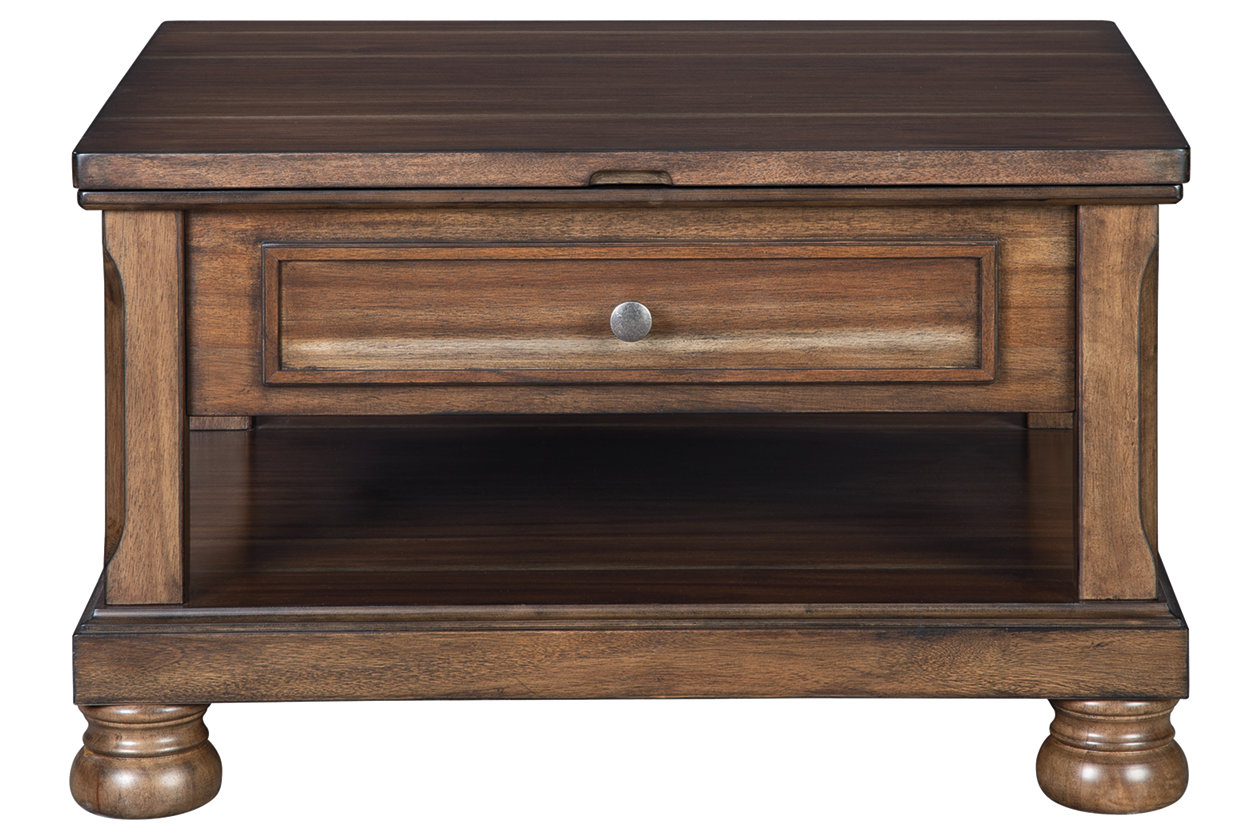Flynnter Brown Coffee Table w/Lift Top,Close Out