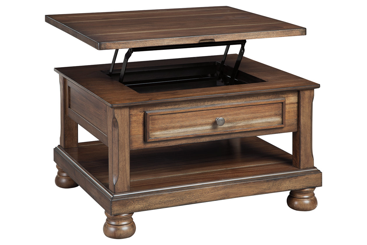 Flynnter Brown Coffee Table w/Lift Top,Close Out