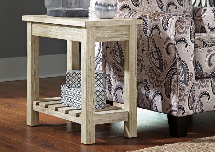 Veldar Whitewash Chair Side End Table,Close Out