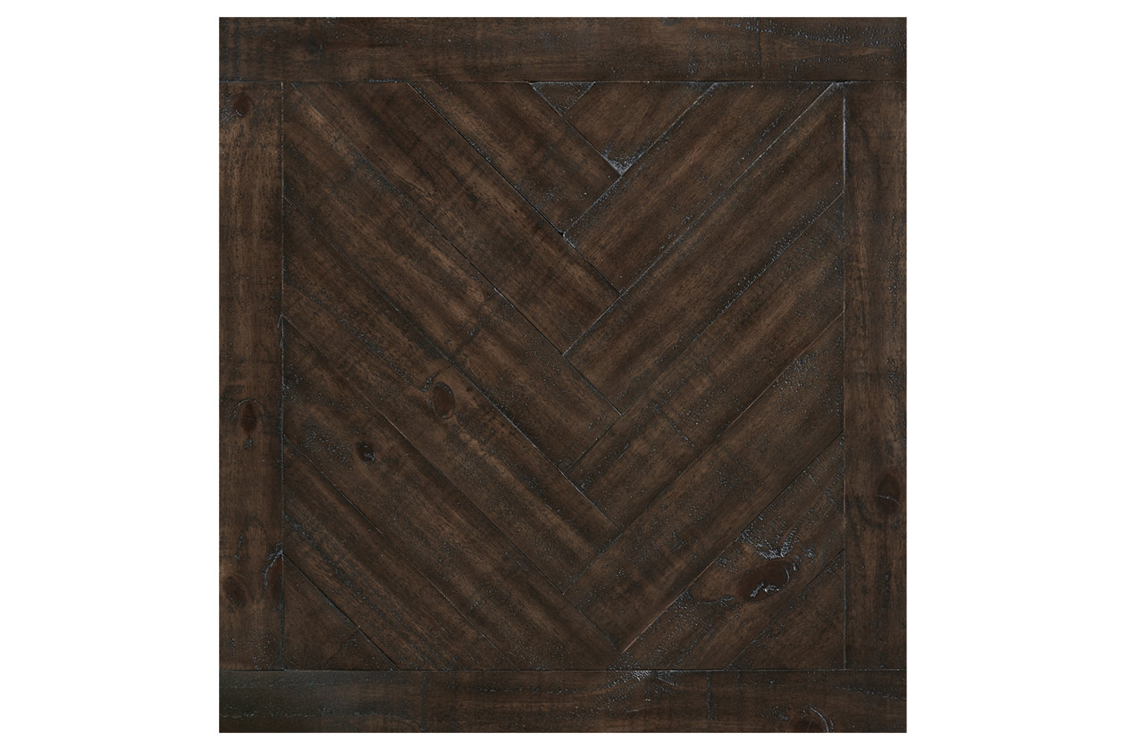 Hillcott Rustic Brown End Table,Close Out