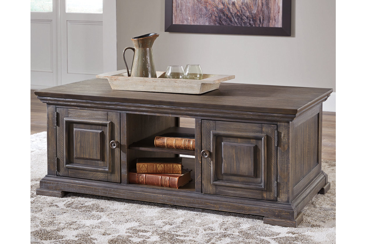 Wyndahl Brown Coffee Table w/Storage,Close Out