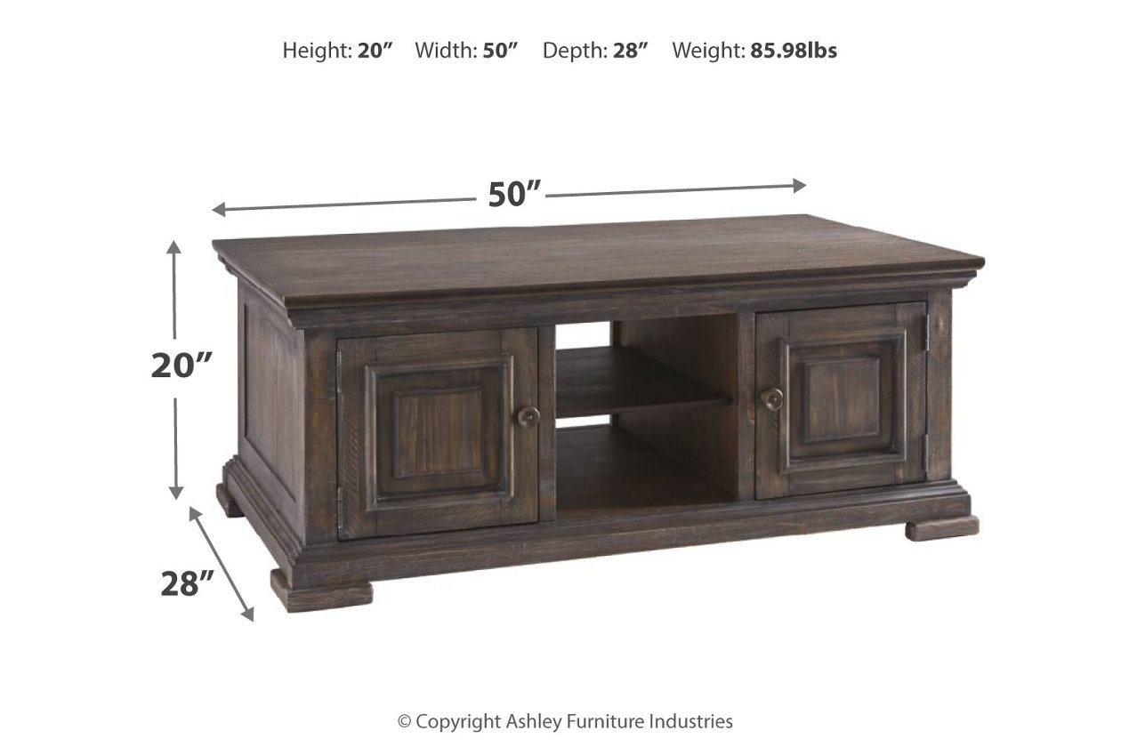 Wyndahl Brown Coffee Table w/Storage,Close Out