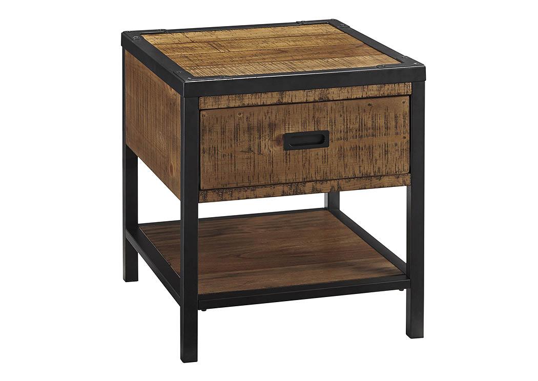 Kalean Two-Tone Rectangular End Table,Close Out