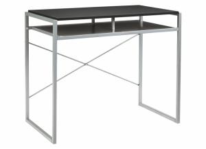 Bertmond Black/Silver Metal Home Office Desk