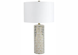 Image for Alejandra Gold Finish/White Ceramic Table Lamp