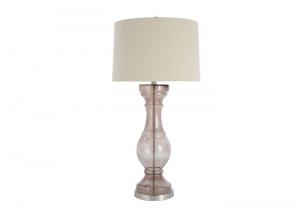 Light Gray Glass Table Lamp
