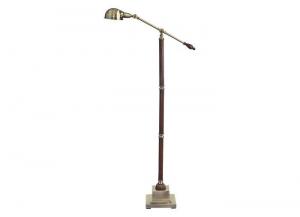 Jabrar Brown/Brass Finish Poly Floor Lamp