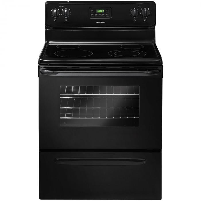 30" ELECTRIC SMOOTH TOP RANGE, 4.8 CF MANUAL CLEAN OVEN - BLACK,Frigidaire